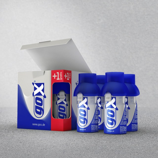goX – medizinischer Sauerstoff in Dosen - 4 Liter 3+ 1 Einzeldosen