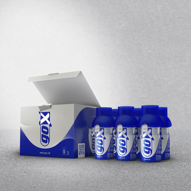 goX – medizinischer Sauerstoff in Dosen - 4 Liter, 6 Einzeldosen